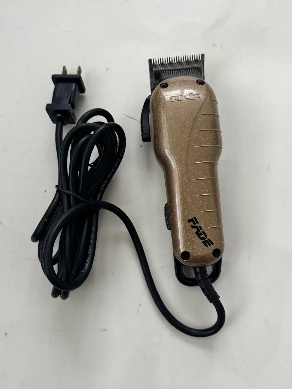 Andis GTX Fade Corded Professional Hair Trimmer Clipper Gold Metallic Box Combs
